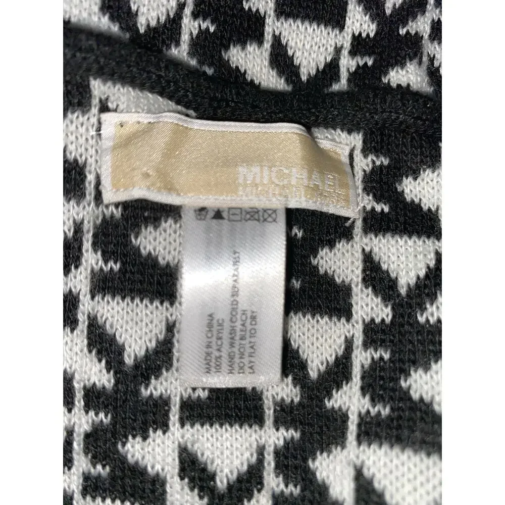 Michael Kors Black & White MK Logo Infinity Scarf